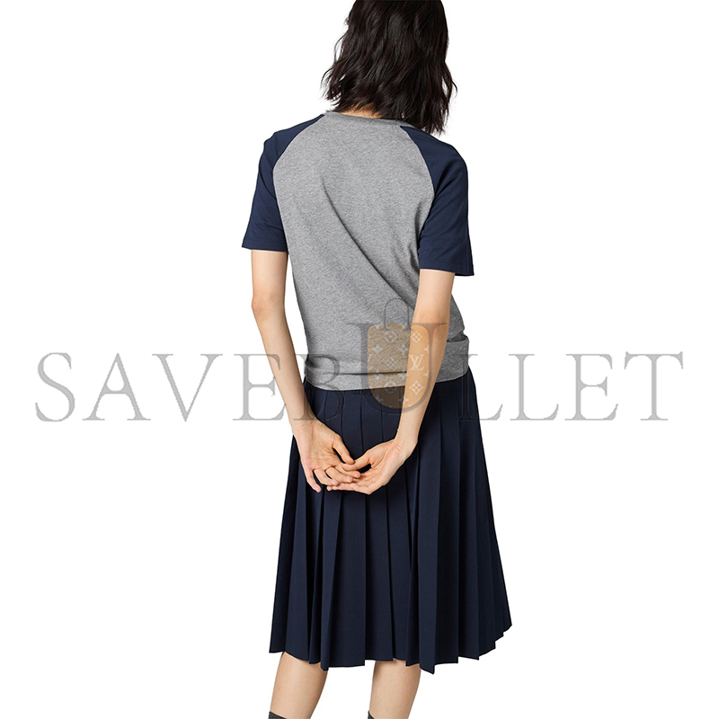 MIU MIU COTTON PLAIN KNIT HENLEY SWEATER MJNA18